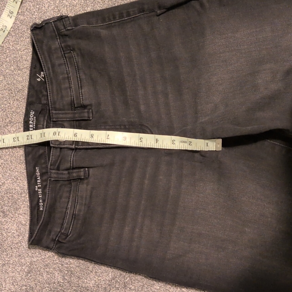 Liverpool The High Rise Straight Raw Hem Black Jeans Size 6/28 - Picture 7 of 9